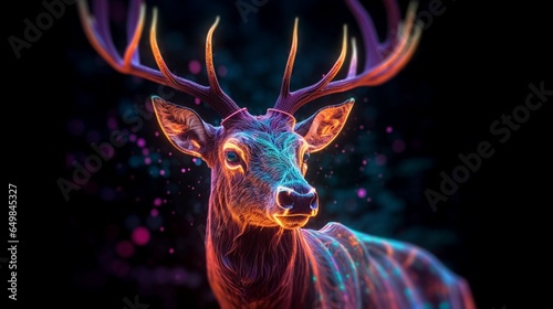 A photography of a majestic deer in its natural habita Generative Ai © Abonti