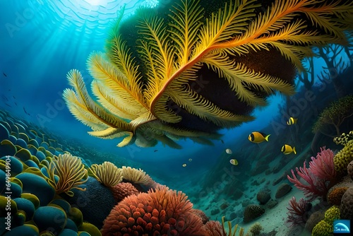 tropical coral reef with fish © TaqaddasIjaz