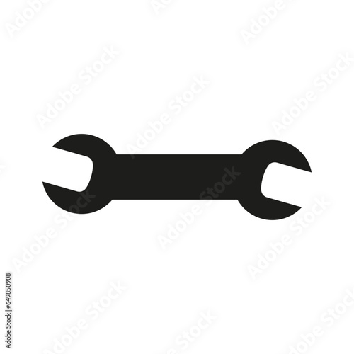 Large double end wrench. Vector on a clean blank white background.