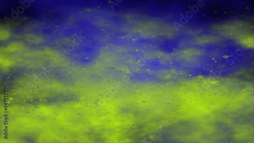 Green dust sand with blue fog abstract background