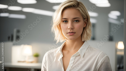 Free Download the blonde girl in the office - GFXLoad