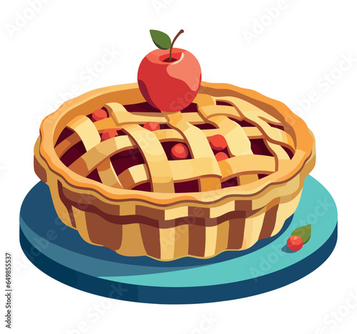 A sweet apple pie