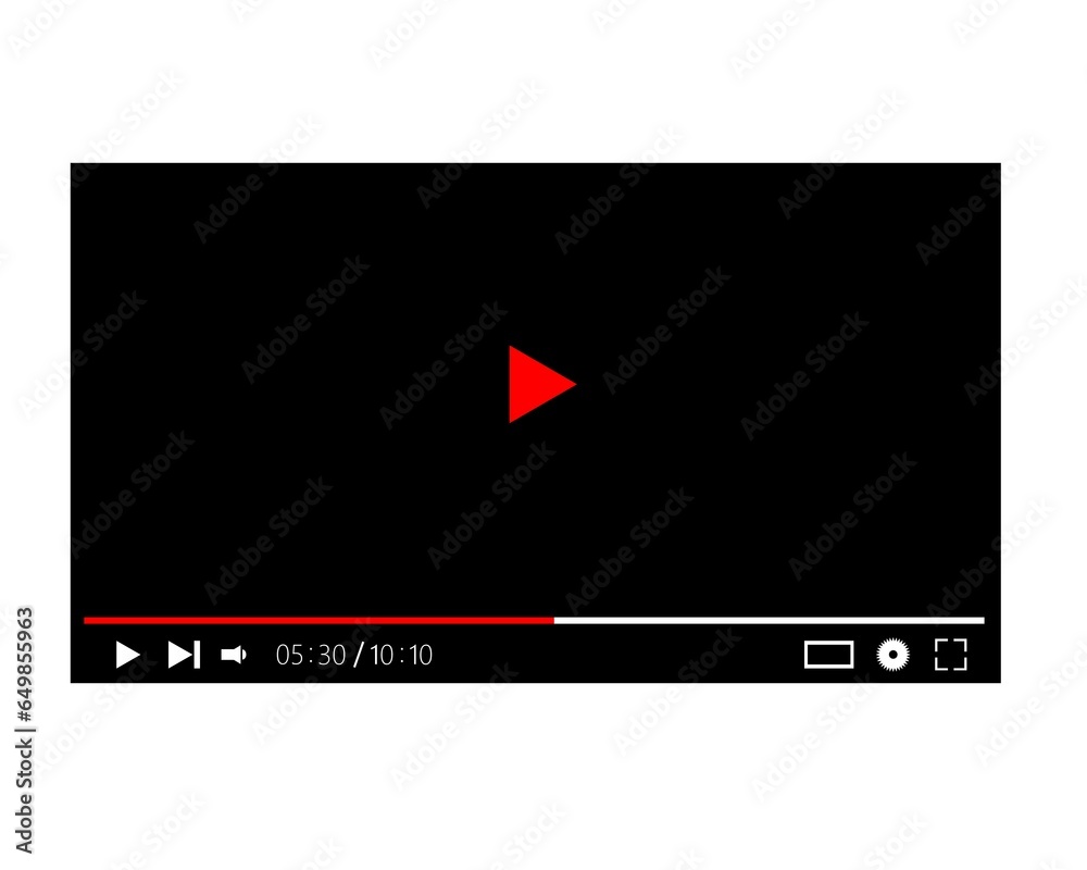 WebModern video player design template for web and mobile apps flat style. Vector illustratio WebModern video player design template for web and mobile apps flat style. Vector illustratio