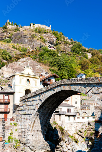 Pont San Martìn in Aosta Valley, Piedmont, Italy