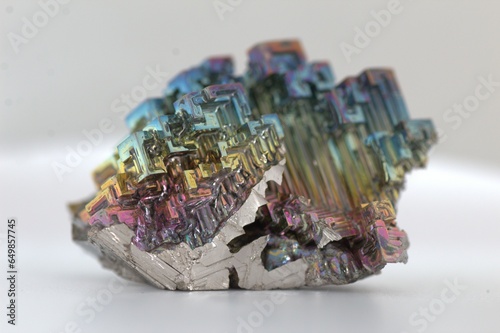 Close up of a set of gemstones bizmut