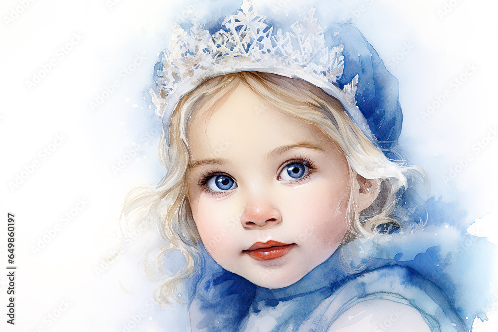 Beautiful little Christmas winter princess.