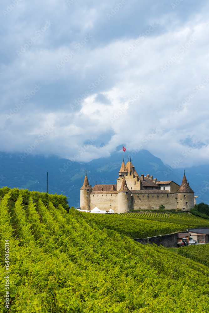 Castle Chateau d'Aigle in canton Vaud, Switzerland Castle Chateau d'Aigle in canton Vaud, Switzerland