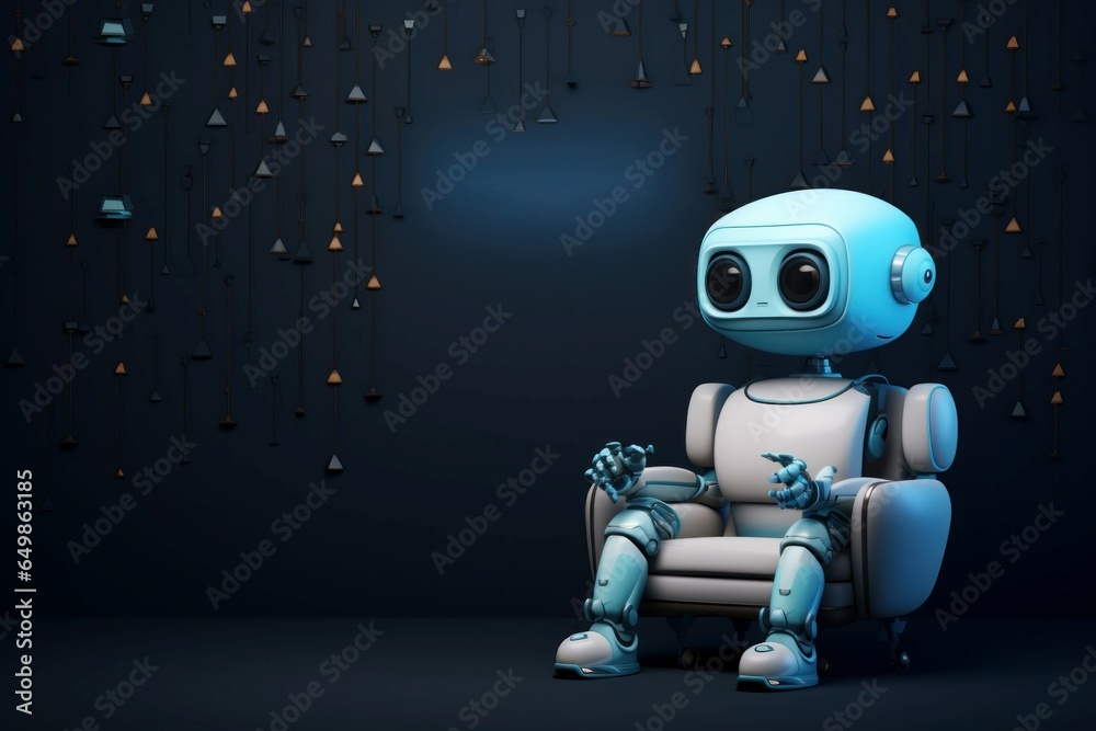 Interactive Chatbot robot banner. Online app. Generate Ai Interactive Chatbot robot banner. Online app. Generate Ai