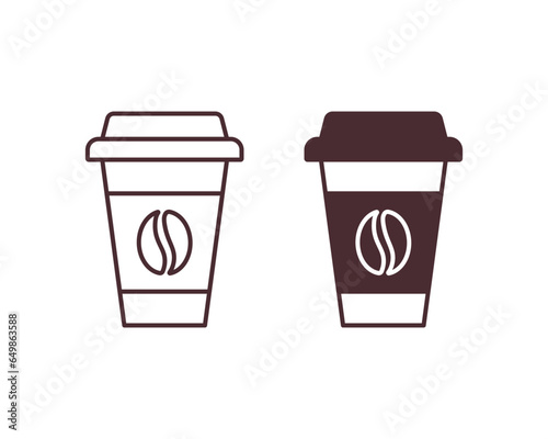 Coffee cup icon vector illustration. Take-away cup on isolated background. Drink sign concept.
