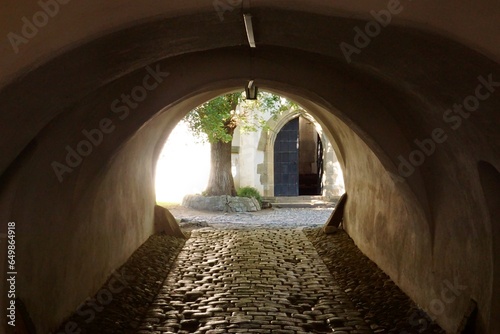 Passage - Evangelical Fortified Church from Prejmer  Brasov  Transylvania  Romania  UNESCO world cultural heritage   