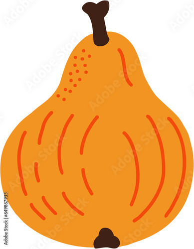 doodle freehand sketch drawing of pear fruit.	