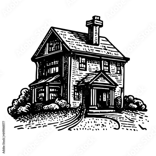 house retro sketch