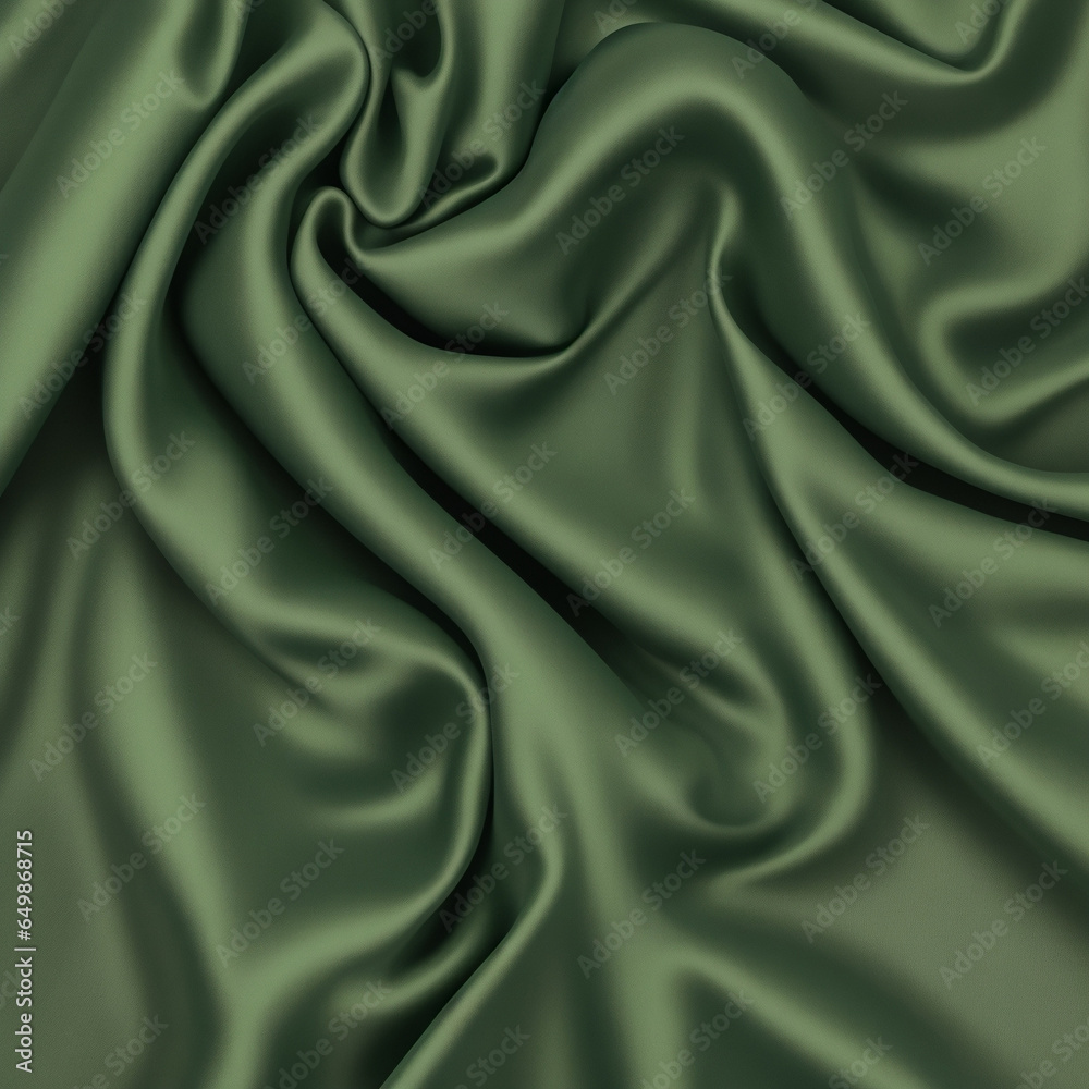 Green silk and satin fabric, green silk background, desktop wallpaper