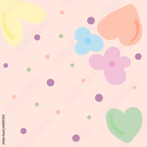 seamless background with hearts