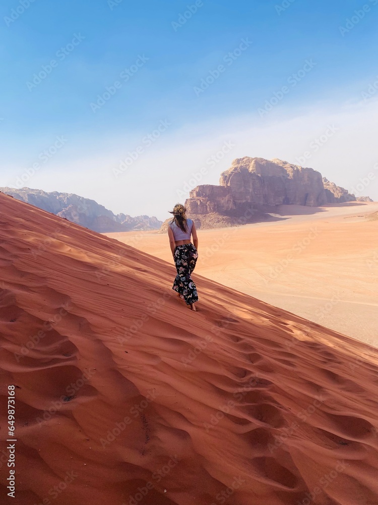 Fototapeta premium person in the desert