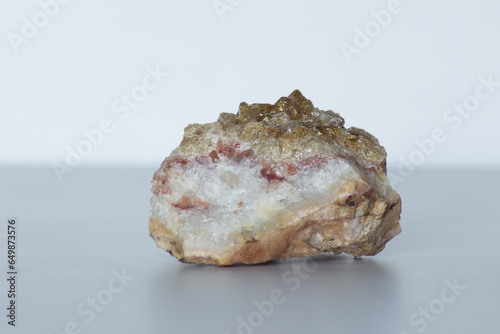 Yelllow mineral isolated on a white background