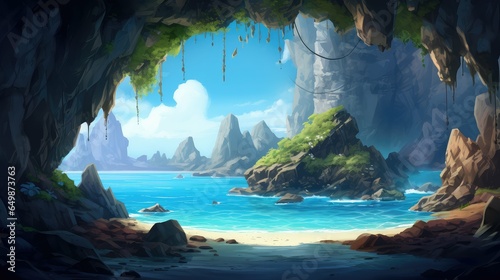 adventure island cave exploration illustration travel nature, explore water, vacation tourism adventure island cave exploration photo