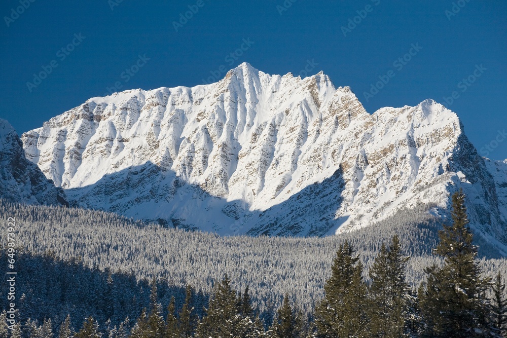 Snow-Capped Mountain; Banff, Alberta, Canada