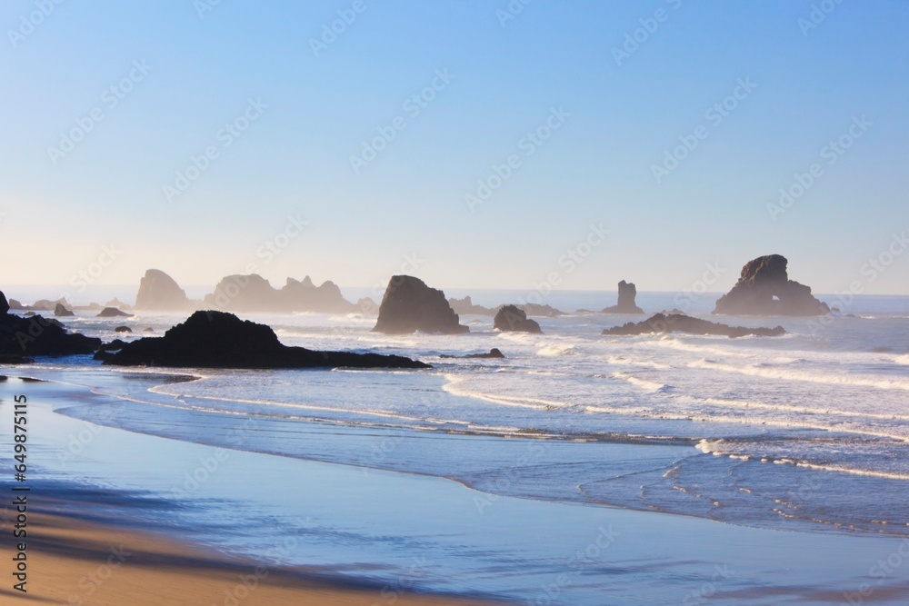 Tide At Indian Beach; Oregon, United States Of America