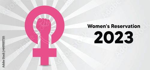 women's reservation bill India sign vector 