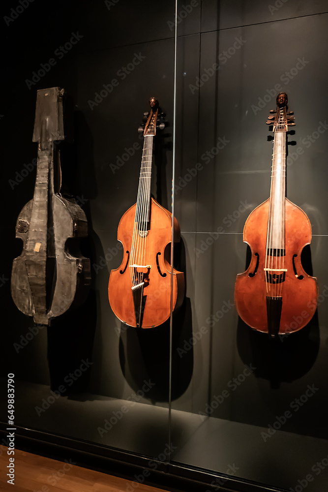 Interior of famous Amsterdam Rijksmuseum dedicated to arts and history