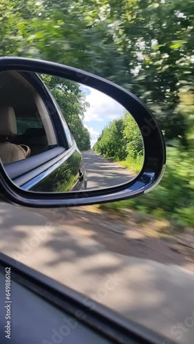 Road trip with beautiful summer scenery