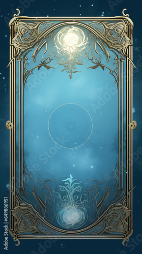 Ornamental retro style frames, banners for text and blank space for tarot cards, invitations, weddings, celebrations.