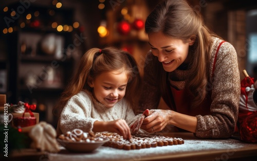 Mother and daughter are pre...