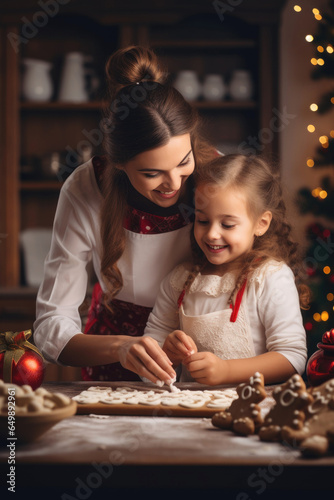Mother and daughter are pre...