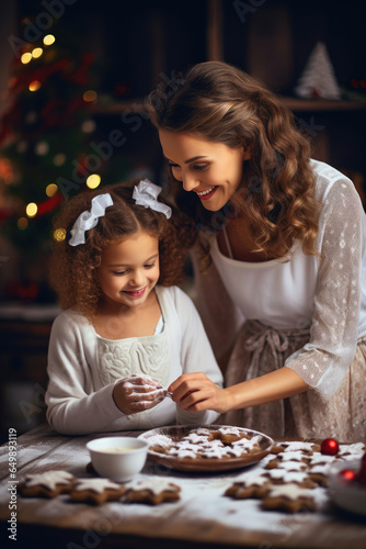 Mother and daughter are pre...