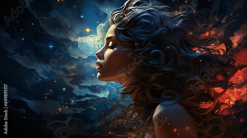 Celestial Whispers, cosmic echoes, interstellar secrets (Generative AI) photo