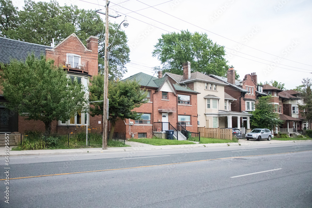 Beautiful view of the houses in Toronto, Canada Beautiful view of the houses in Toronto, Canada