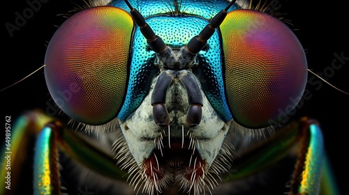 macro photography of insects on a black background