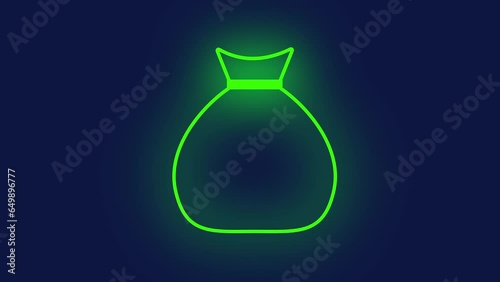 simple video animation bag with money