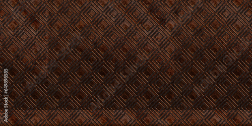 Bakery dark brown color seamless geometric pattern background with Bakery effect