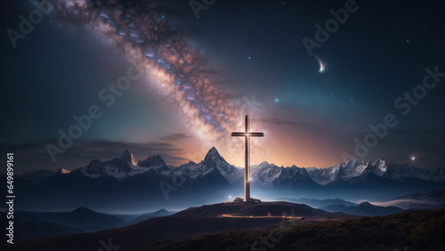 Cross of the Cosmos: Divine Meets Desolation.