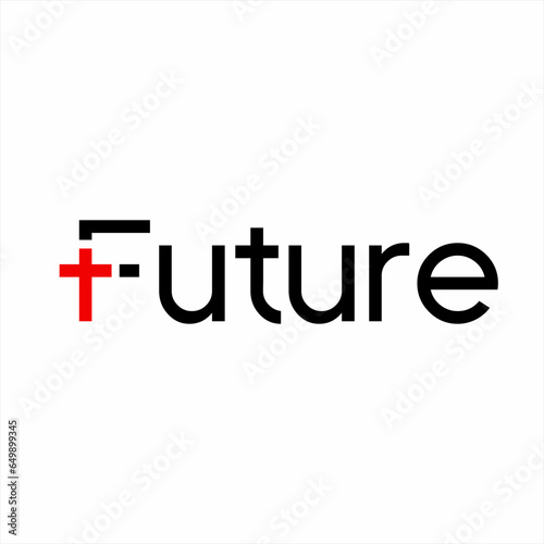Future logo design. Illustration of the word 