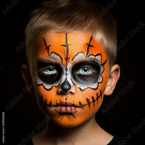 day of the dead faceprint on a child - photo