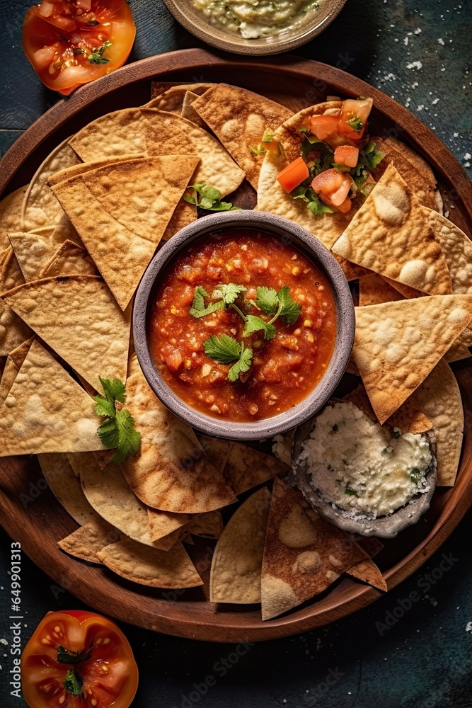 Mexican chips with sauses Mexican chips with sauses