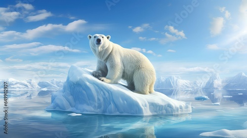 wildlife polar bear on illustration nature wild  mammal predator  north canada wildlife polar bear on