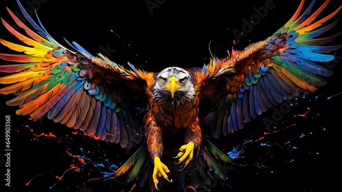 illustration of an sea eagle pop art