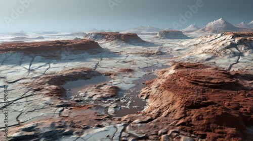 red Mars Planet Polar illustration water space, background system, life nature red Mars Planet Polar