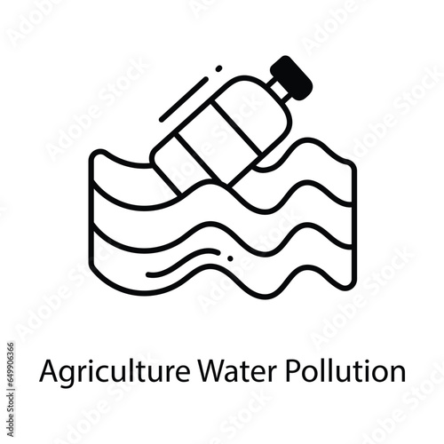 Agriculture Water Pollution doodle Icon Design illustration. Agriculture Symbol on White background EPS 10 File