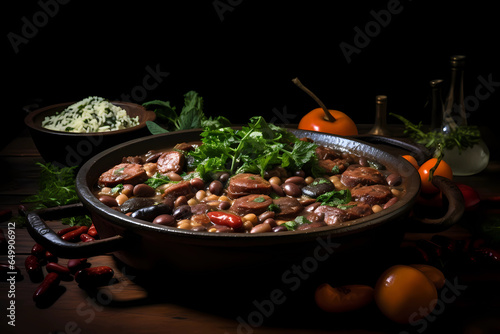 Feijoada: A stew made with black beans and various cuts of pork