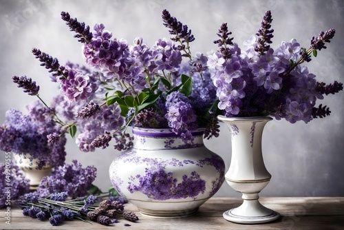 lavender flowers in a vase Created with AI