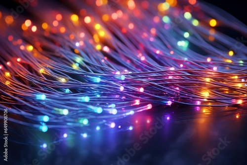 Innovative Connection fiber optic. Space digital speed. Generate Ai
