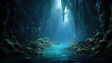 natural volcanic underwater caves illustration cave view, water sea, landscape blue natural volcanic underwater caves 54