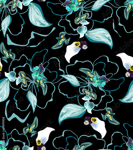 Textile pattern, belt and chain print pattern for textile design and fabrics. Digital Paper, Digital Patterns, Backgrounds, Graphics pattern