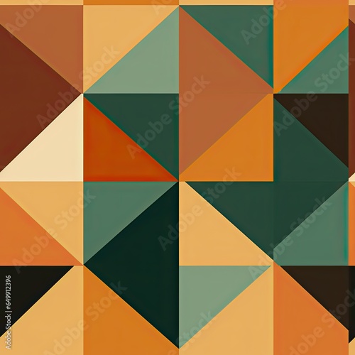 Colorblocking Seamless Pattern, Color Blocking Pattern, Fall Earth Tone Pattern, AI Generated