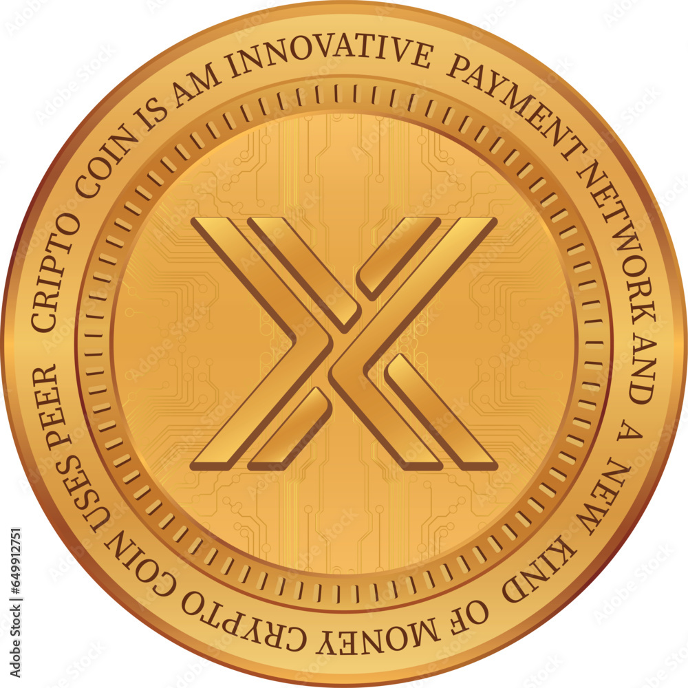 immutable ximx coin vector illustrations. 3d illustration. vector